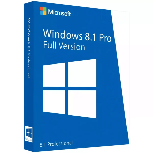 Microsoft Windows 8.1 Professional – Lifetime License For 1 PC
